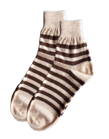 Women pure wool Anklet socks Striped design skin 